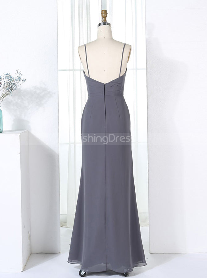 Grey Bridesmaid Dresses,Sheath Bridesmaid Dress,Bridesmaid Dress with