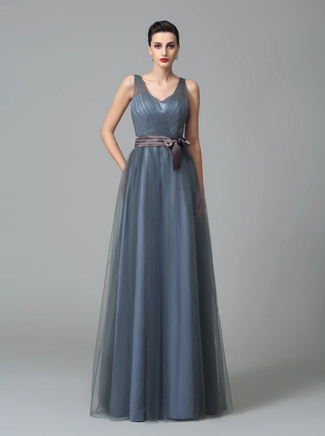 Grey Bridesmaid Dresses,Tulle Bridesmaid Dress,Long Bridesmaid Dress,BD00233, US6 / Dark Navy Grey Bridesmaid Dresses,Tulle Bridesmaid Dress,Long Bridesmaid Dress,BD00233, US6 / Dark Navy