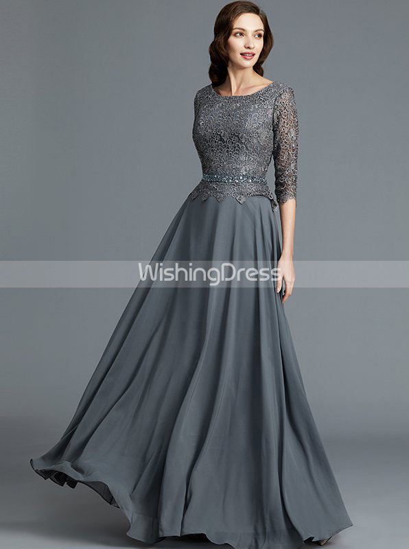 Grey Mother of the Bride Dresses,Mother Dress with Sleeves,Elegant Mother Dress,MD00047, US26W / Burgundy