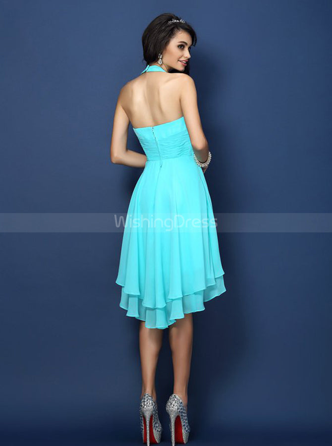 Halter Bridesmaid Dresses,Short Bridesmaid Dress,Skyblue Bridesmaid Dr - Wishingdress Halter Bridesmaid Dresses,Short Bridesmaid Dress,Skyblue Bridesmaid Dr - Wishingdress