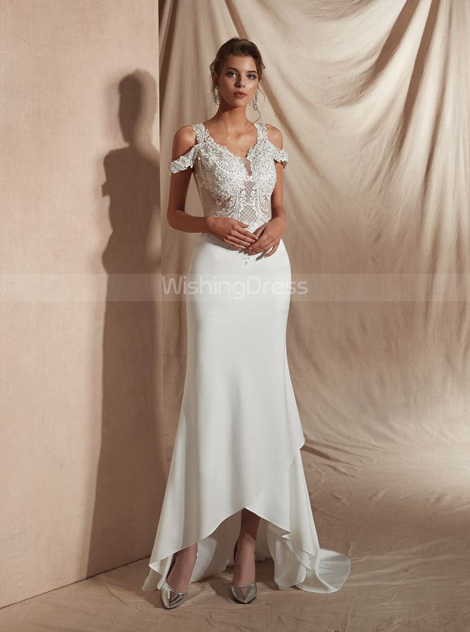 High Low Wedding Dresses,Beach Bridal Dress,OutDoor Wedding Dress,WD00 - Wishingdress High Low Wedding Dresses,Beach Bridal Dress,OutDoor Wedding Dress,WD00 - Wishingdress