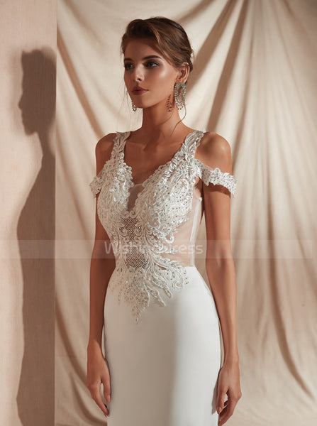 High Low Wedding Dresses,Beach Bridal Dress,OutDoor Wedding Dress,WD00360