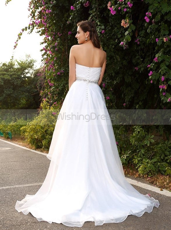 High Low Wedding Dresses,Strapless Wedding Dress,Beach Wedding Dress,WD00117, US6 / Champagne High Low Wedding Dresses,Strapless Wedding Dress,Beach Wedding Dress,WD00117, US6 / Champagne