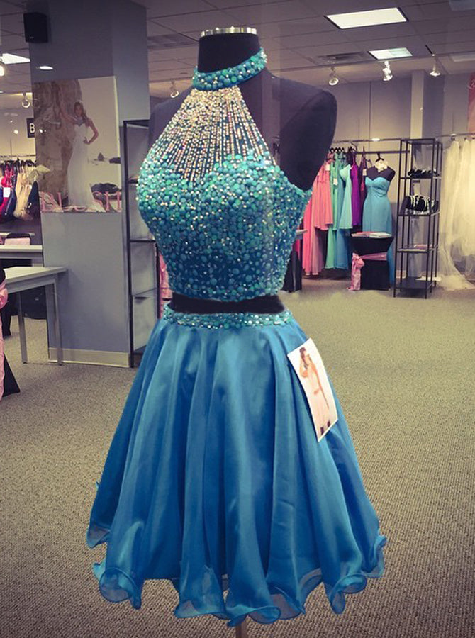 High Neck Homecoming Dresses,Beaded Homecoming Dress,Two Piece Homecoming Dress,HC00098, US26W / Dark Navy High Neck Homecoming Dresses,Beaded Homecoming Dress,Two Piece Homecoming Dress,HC00098, US26W / Dark Navy