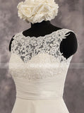 Ivory A-line Chiffon Wedding Dress,Destination Summer Wedding Dress,WD00535