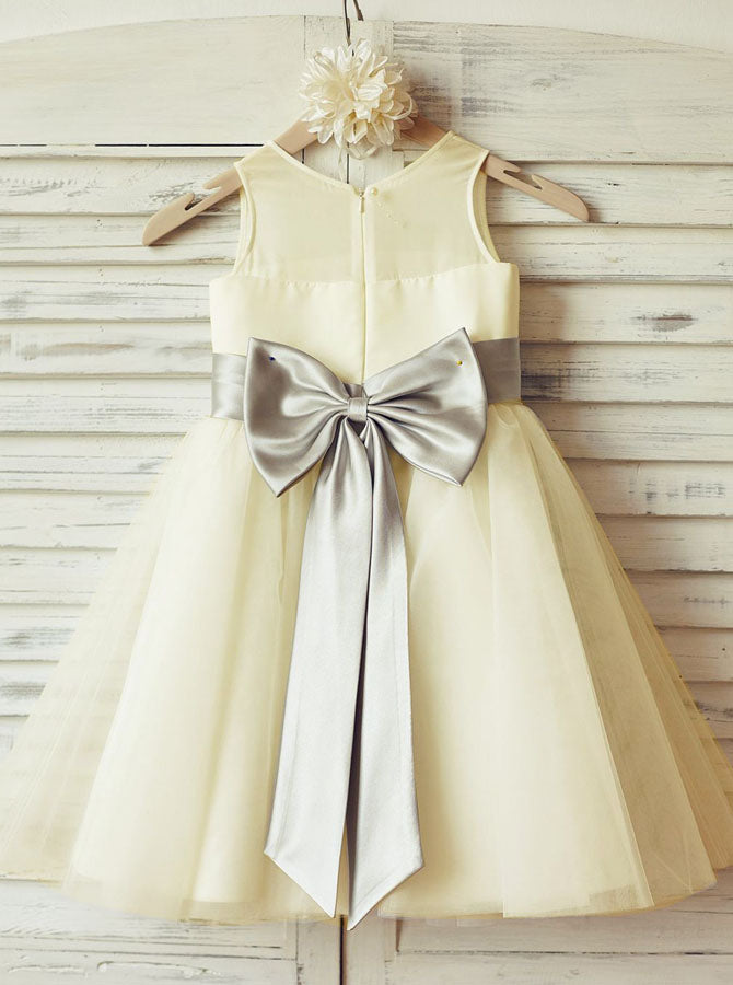 Ivory Flower Girl Dresses,Simple Flower Girl Dress,Tulle Flower Girl Dress,FD00065, Child9 / Ivory