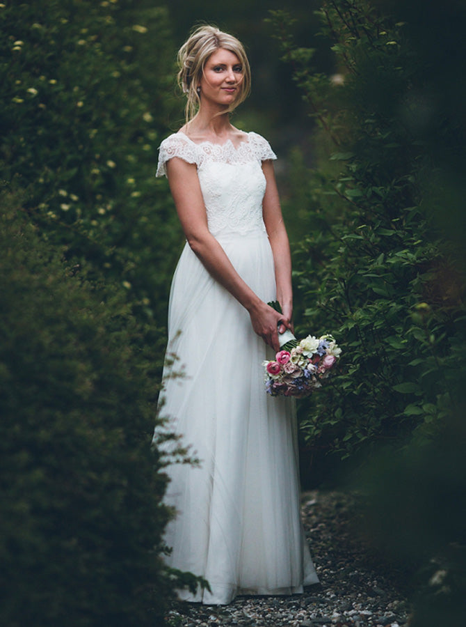 Ivory Wedding Dress,Boho Wedding Dress,Lace Bridal Dress,Cap Sleeves Bridal Dress,WD00138, US2 / White Ivory Wedding Dress,Boho Wedding Dress,Lace Bridal Dress,Cap Sleeves Bridal Dress,WD00138, US2 / White