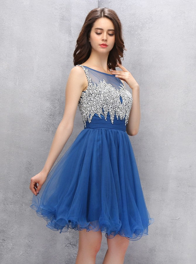 Knee Length Homecoming Dresses,Blue Sweet 16 Dress,Aline Sweet 16 Dress,SW00025 Knee Length Homecoming Dresses,Blue Sweet 16 Dress,Aline Sweet 16 Dress,SW00025