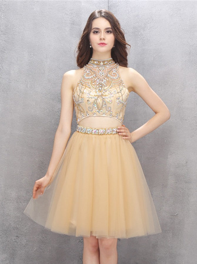Knee Length Homecoming Dresses,High Neck Homecoming Dress,Two Piece Homecoming Dress,HC00116 Knee Length Homecoming Dresses,High Neck Homecoming Dress,Two Piece Homecoming Dress,HC00116