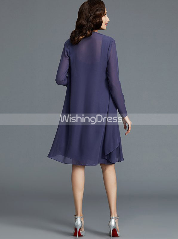 Knee Length Mother of the Bride Dress with Jacket,Simple Mother Dress,MD00025, US16W / Red