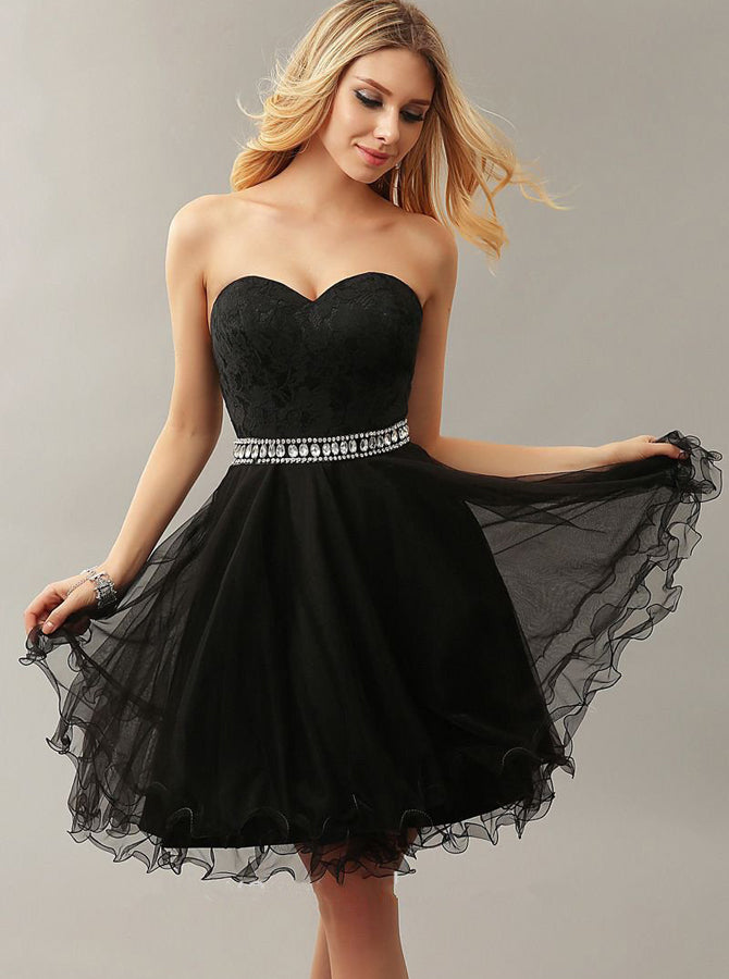 Black Homecoming Dresses,Tulle Homecoming Dress,Short Homecoming Dress - Wishingdress Black Homecoming Dresses,Tulle Homecoming Dress,Short Homecoming Dress - Wishingdress