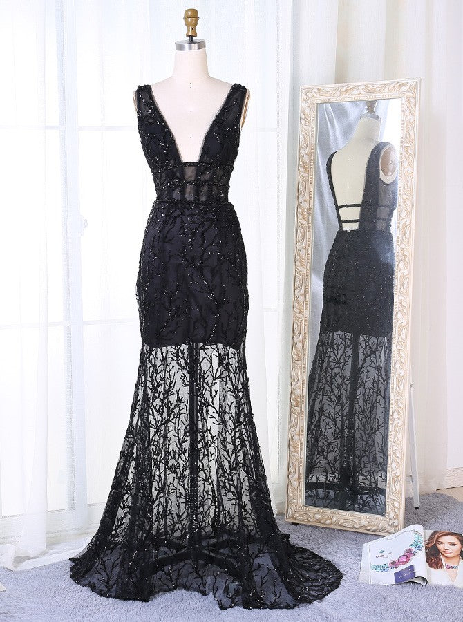 Lace Prom Dress,Black Prom Dress,Mermaid Prom Dress,Backless Prom Dress,PD00227, US4 / Royal Blue Lace Prom Dress,Black Prom Dress,Mermaid Prom Dress,Backless Prom Dress,PD00227, US4 / Royal Blue