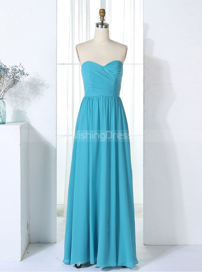 Light Blue Bridesmaid Dresses,Ruched Bridesmaid Dress,Full Length Bridesmaid Dress,BD00303, US16 / Royal Blue