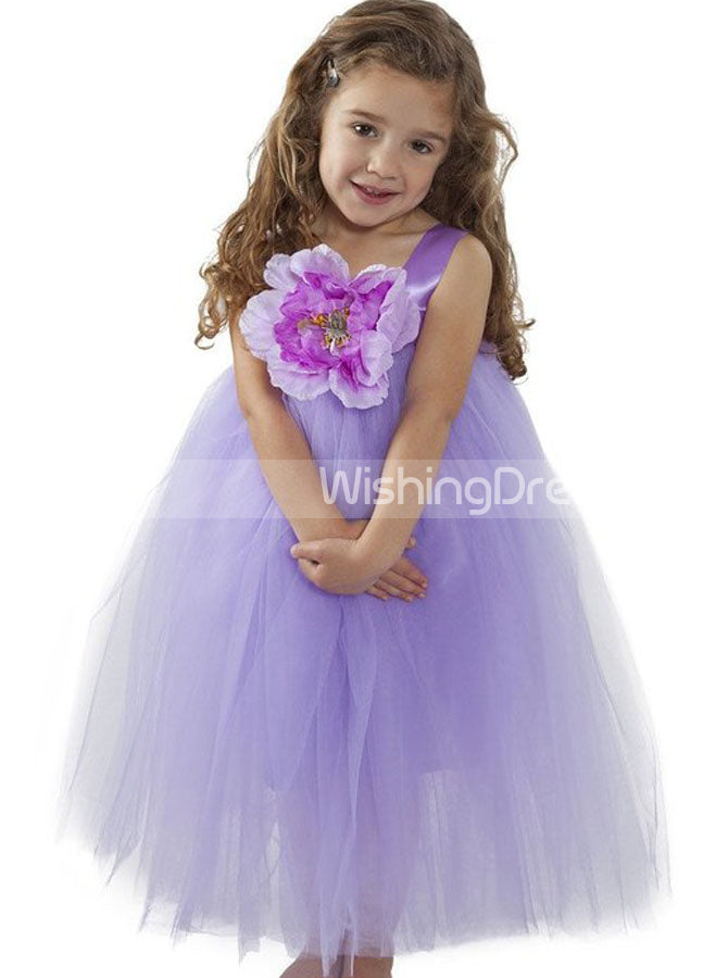 Light Purple Flower Girl Dress Tutu,Diy Flower Girl Dress,cute Baby Flower Girl Dress,FD00037, Child4 / Gold