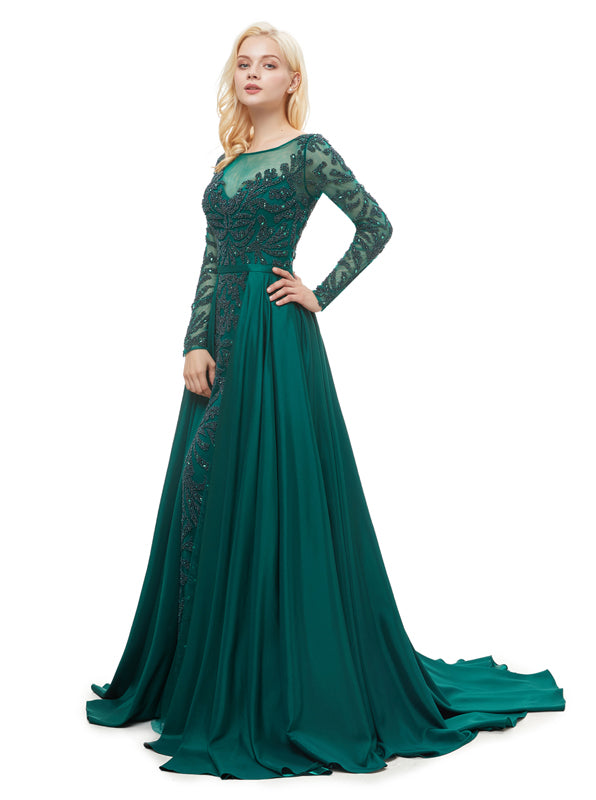 Luxury Prom Dresses with Sleeves,Sparkly Prom Dress with Overskirt,PD00378, US10 / Burgundy Luxury Prom Dresses with Sleeves,Sparkly Prom Dress with Overskirt,PD00378, US10 / Burgundy