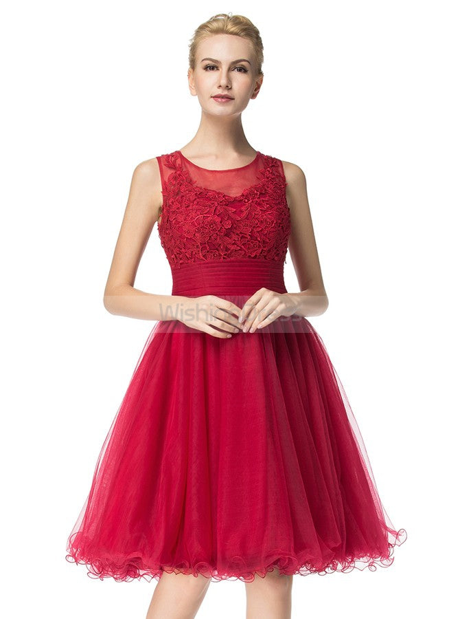 Maroon Homecoming Dresses,Knee Length Homecoming Dress,Elegant Homecom - Wishingdress Maroon Homecoming Dresses,Knee Length Homecoming Dress,Elegant Homecom - Wishingdress