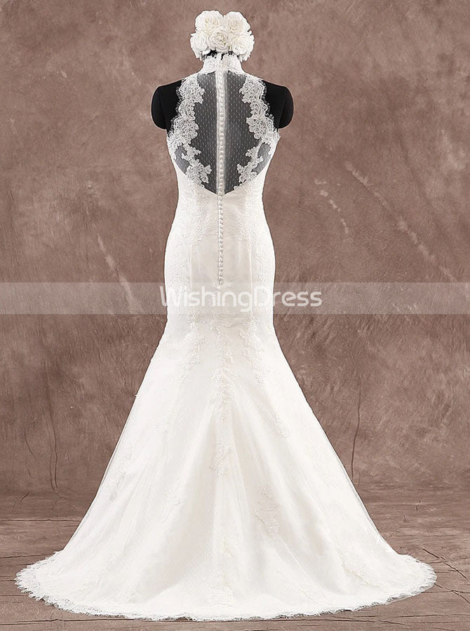 chinese dress ladies Vintage Sweetheart Mermaid Wedding Dress With Lace Appliques – Newinlook main image 1