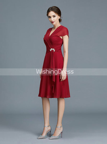 Modest Mother of the Bride Dresses,Knee Length Mother Dress,MD00032
