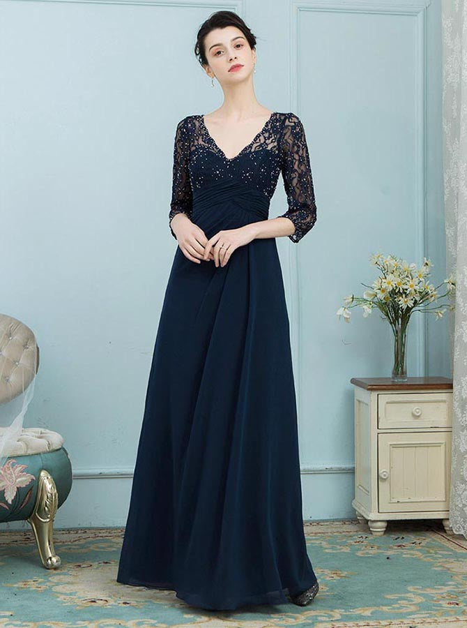 Mother of the Bride Dress with Sleeves,Full Figure Fall Mother of the - Wishingdress Mother of the Bride Dress with Sleeves,Full Figure Fall Mother of the - Wishingdress