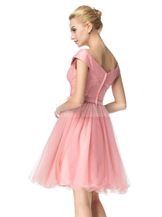 Off the Shoulder Homecoming Dresses,Short Homecoming Dress,Simple Home