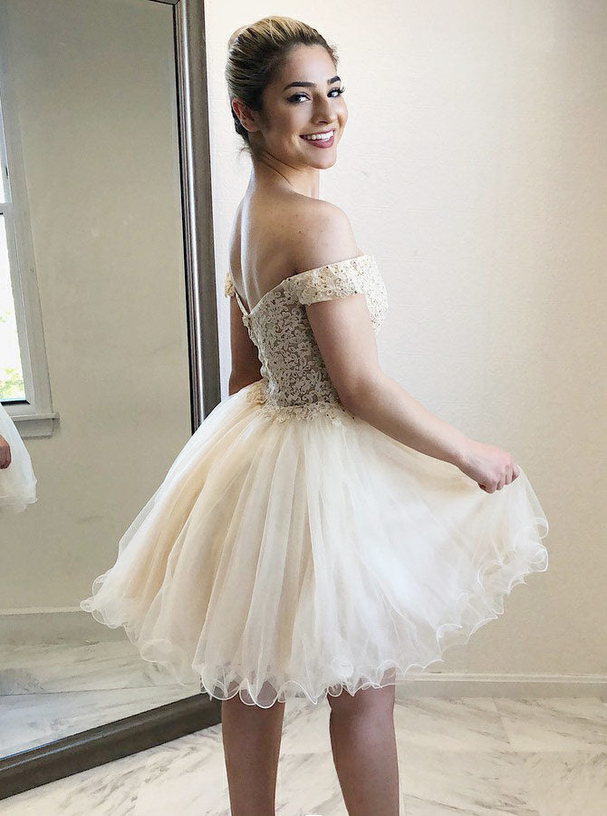Off the Shoulder Homecoming Dresses,Short Homecoming Dress,Sweet 16 Dr - Wishingdress Off the Shoulder Homecoming Dresses,Short Homecoming Dress,Sweet 16 Dr - Wishingdress
