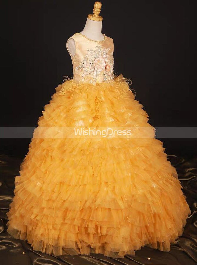 Orange Tiered Girls Pageant Dresses,Big Girls Pageant Ball Dress,GPD0005, J16 / Red Orange Tiered Girls Pageant Dresses,Big Girls Pageant Ball Dress,GPD0005, J16 / Red