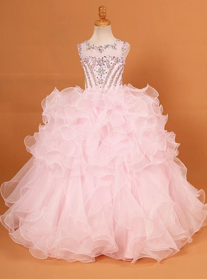 Pink Girls Pageant Dresses,Ruffle Formal Prom Dress for Teens,GPD0006, J10 / Turquoise Pink Girls Pageant Dresses,Ruffle Formal Prom Dress for Teens,GPD0006, J10 / Turquoise