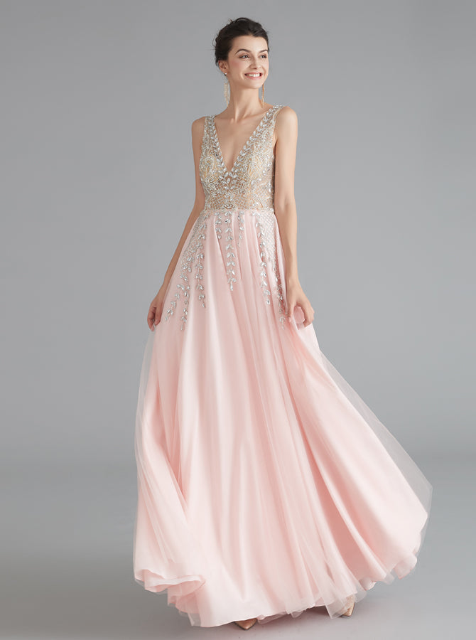 pink tulle homecoming dress Pink Homecoming Dress with Slit,Long Tulle Prom Dress for Teens,HC0020