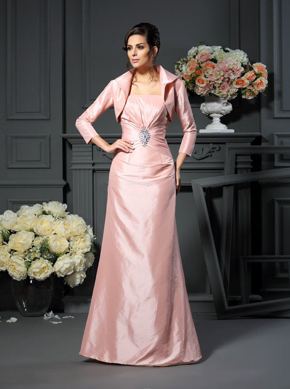 Pink Mother of the Bride Dresses,Taffeta Mother Dresses with Jacket,MD00059