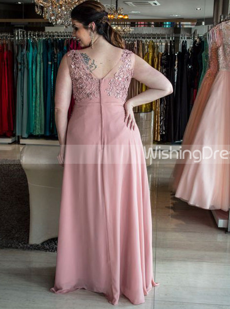 Pink Plus Size Prom Dresses