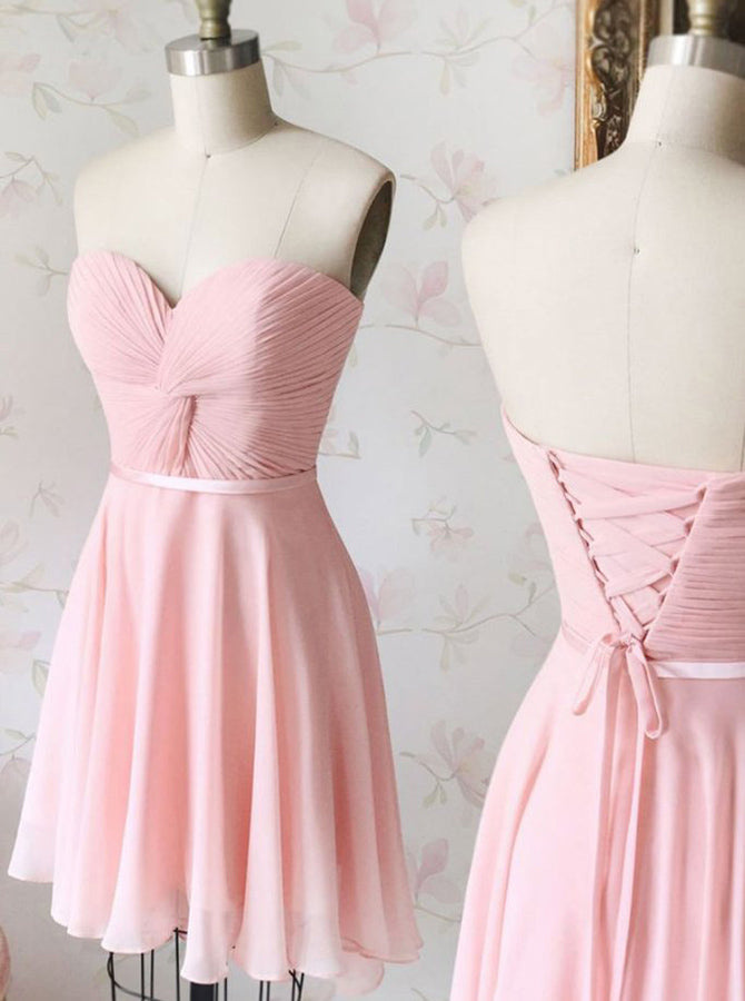 Pink Short Bridesmaid Dresses,Ruched Bridesmaid Dress,BD00368, US12 / Royal Blue