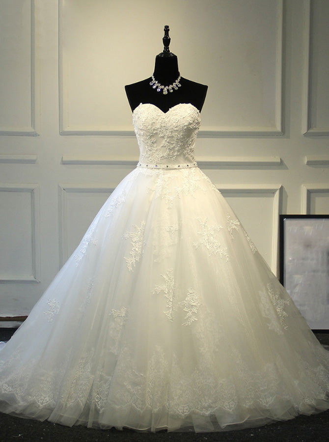 Princess Sweetheart Wedding Dresses,Classic Bridal Gown,WD00382, US10 / White Princess Sweetheart Wedding Dresses,Classic Bridal Gown,WD00382, US10 / White