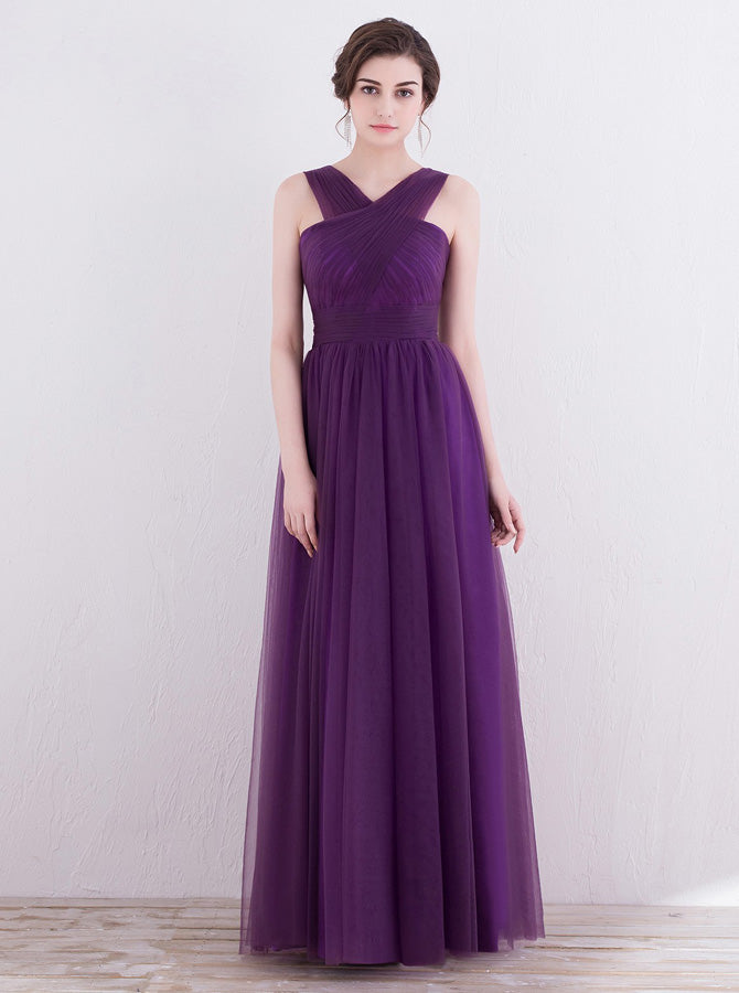 Purple Bridesmaid Dress,Tulle Long Bridesmaid Dress,Strappy Bridesmaid Dress,BD00134, US8 / Pink Purple Bridesmaid Dress,Tulle Long Bridesmaid Dress,Strappy Bridesmaid Dress,BD00134, US8 / Pink