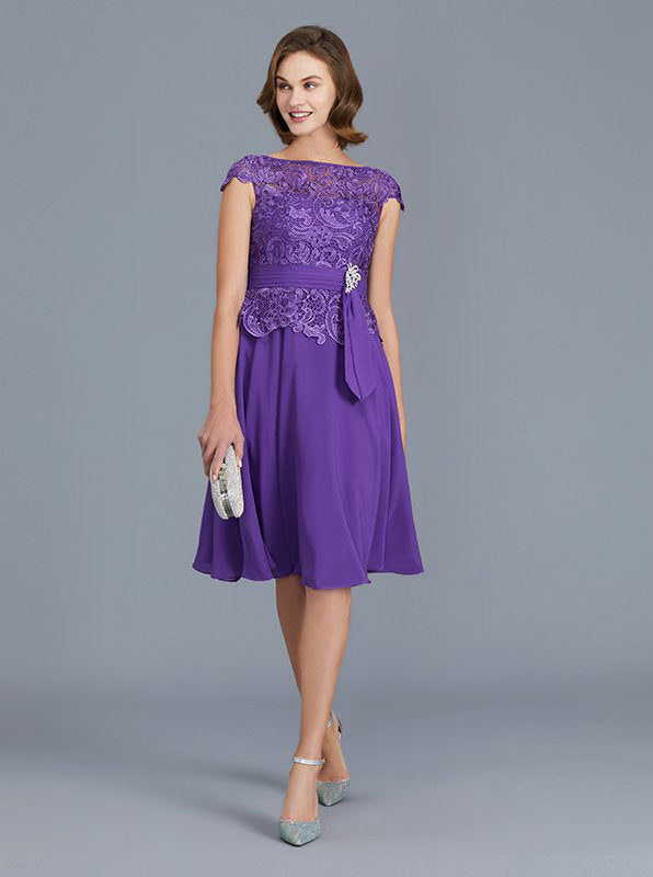 Purple Mother of the Bride Dresses,Short Mother of the Bride Dress with Cap Sleeves,MD00031, US14W / Royal Blue Purple Mother of the Bride Dresses,Short Mother of the Bride Dress with Cap Sleeves,MD00031, US14W / Royal Blue