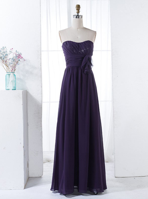 Purple Strapless Bridesmaid Dress,Chiffon Bridesmaid Dress,Long Bridesmaid Dress,BD00146, US20W / Burgundy Purple Strapless Bridesmaid Dress,Chiffon Bridesmaid Dress,Long Bridesmaid Dress,BD00146, US20W / Burgundy
