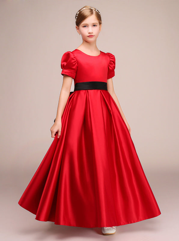 Red Junior Bridesmaid Dresses,Vintage Junior Party Dress,Long Junior Party Dress,JB00024, J16 / Pink Red Junior Bridesmaid Dresses,Vintage Junior Party Dress,Long Junior Party Dress,JB00024, J16 / Pink