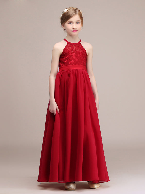 Red Long Junior Bridesmaid Dress,Chiffon Simple Junior Bridesmaid Dress,JB00041, J10 / Pink Red Long Junior Bridesmaid Dress,Chiffon Simple Junior Bridesmaid Dress,JB00041, J10 / Pink