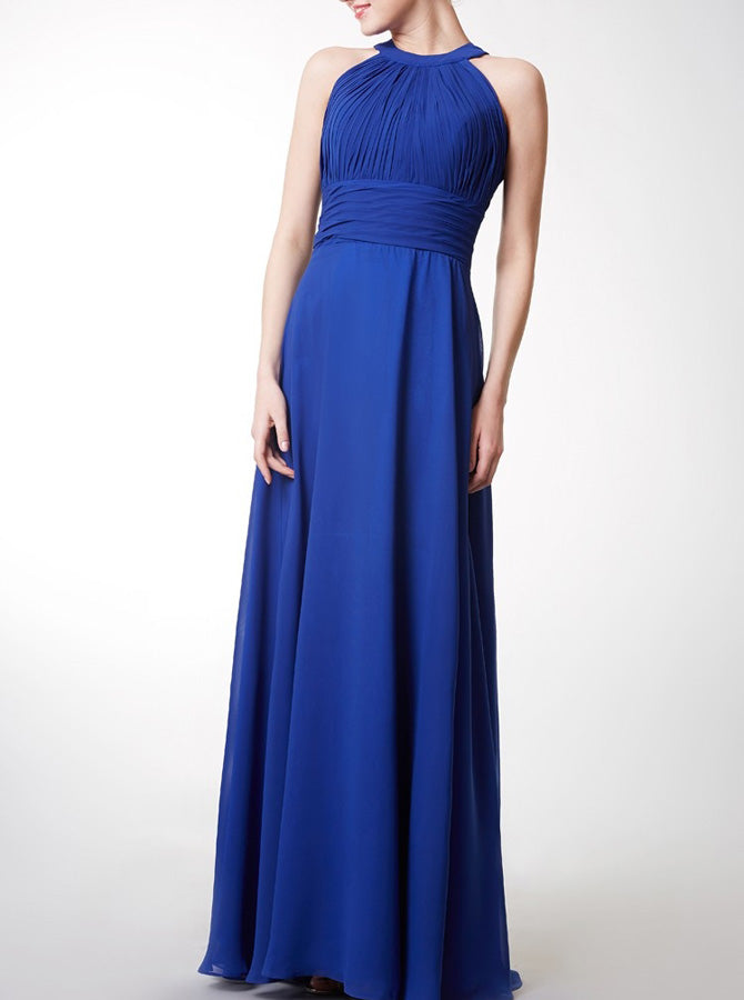 Royal Blue Bridesmaid Dress,Long Bridesmaid Dress,Chiffon Bridesmaid D