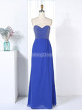 Royal Blue Bridesmaid Dresses with Jacket,Beaded Bridesmaid Dresses,BD00288
