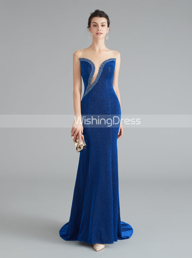 bill clinton in blue dress and red shoes Strapless Mirror Sequins Royal Blue Short Prom Dresses, Royal Blue Mir –  Shiny Party main image 1