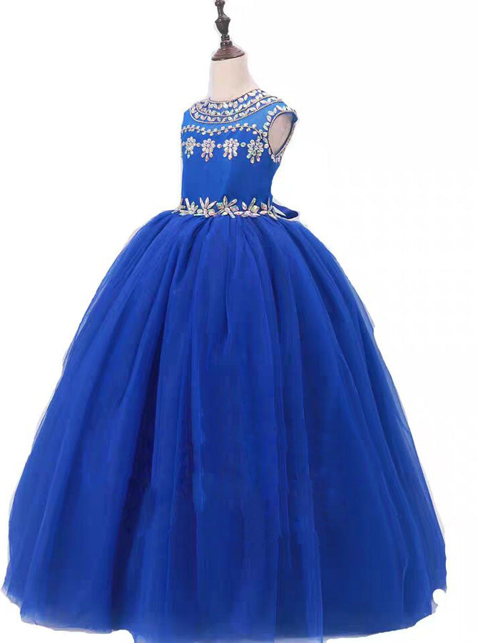 Royal Blue Girls Pageant Ball Dresses,Formal Tulle Prom Dress for Teens,GPD0012, J10 / Red Royal Blue Girls Pageant Ball Dresses,Formal Tulle Prom Dress for Teens,GPD0012, J10 / Red
