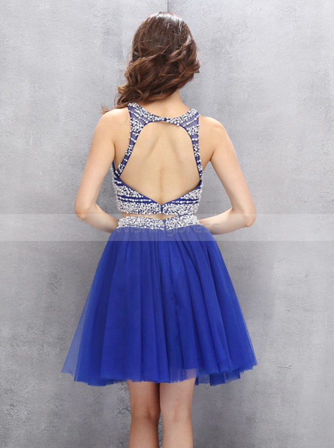 Royal Blue Homecoming Dresses,Two Piece Homecoming Dress,Sparkly Homecoming Dress,HC00120, US6 / Dark Navy Royal Blue Homecoming Dresses,Two Piece Homecoming Dress,Sparkly Homecoming Dress,HC00120, US6 / Dark Navy