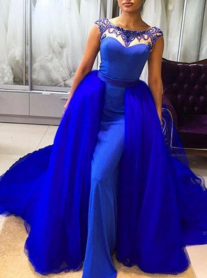 Royal Blue Mermaid Prom Dresses,Satin And Tulle Evening Dress,PD00441 - Wishingdress Royal Blue Mermaid Prom Dresses,Satin And Tulle Evening Dress,PD00441 - Wishingdress