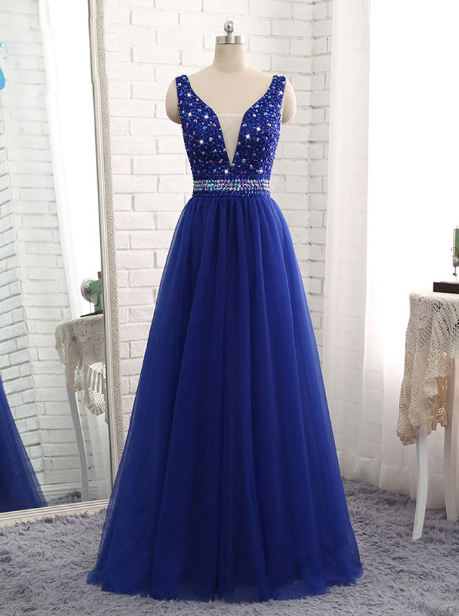 Royal Blue Prom Dresses,Formal Evening Dress,Tulle Full Length Prom Dress,PD00362, US8 / Black Royal Blue Prom Dresses,Formal Evening Dress,Tulle Full Length Prom Dress,PD00362, US8 / Black