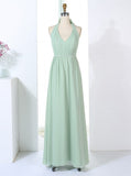 Sage Bridesmaid Dresses,Long Simple Bridesmaid Dress,BD00318
