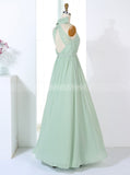 Sage Bridesmaid Dresses,Long Simple Bridesmaid Dress,BD00318