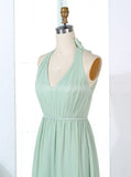 Sage Bridesmaid Dresses,Long Simple Bridesmaid Dress,BD00318