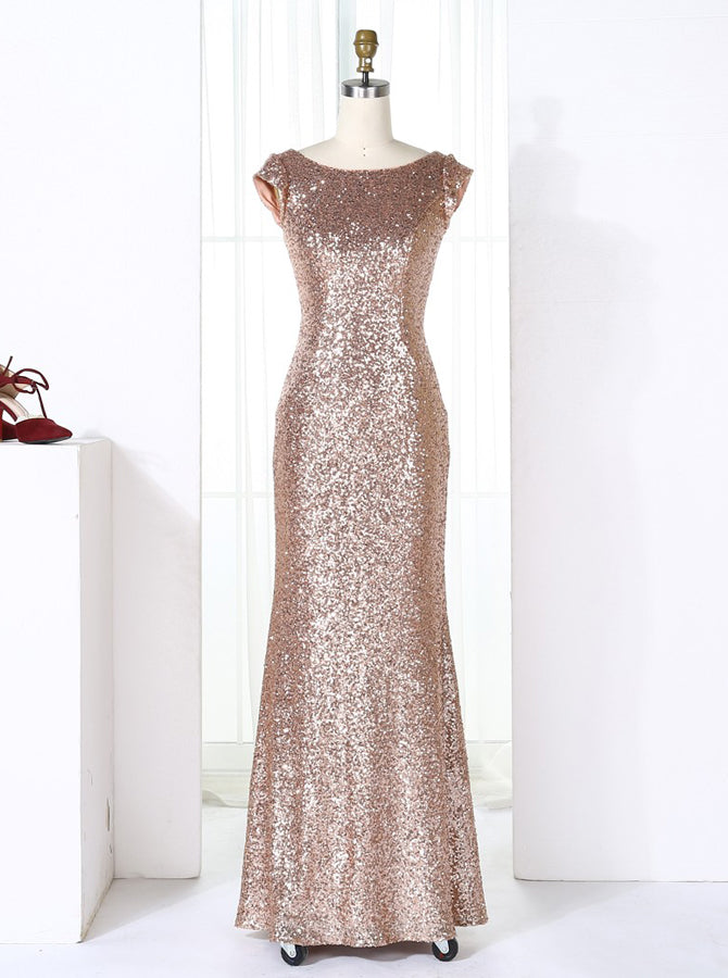 Sequined Bridesmaid Dresses with Cap Sleeves,Sheath Bridesmaid Dress,Long Bridesmaid Dress,BD00272, US4 / Royal Blue Sequined Bridesmaid Dresses with Cap Sleeves,Sheath Bridesmaid Dress,Long Bridesmaid Dress,BD00272, US4 / Royal Blue