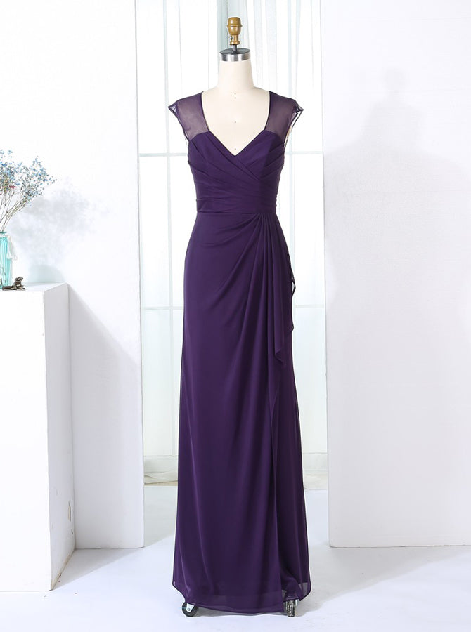 strapless open back dress Sheath Bridesmaid Dresses,Dark Purple Bridesmaid Dresses,Elegant Bridesmaid Dress,BD00313, US2 / Burgundy