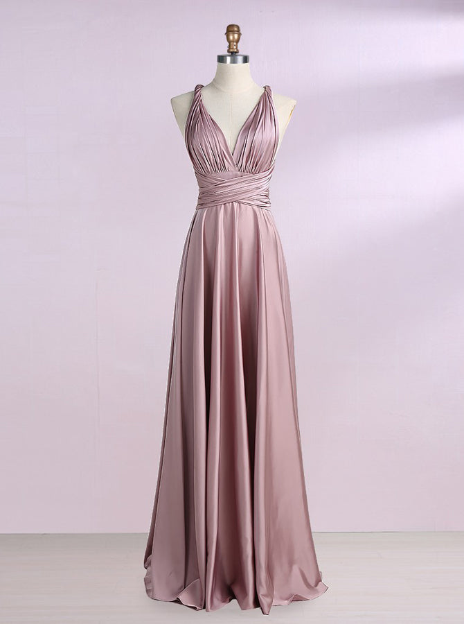 Silk Like Satin Bridesmaid Dresses,Long Bridesmaid Dress,Convertible Bridesmaid Dress,BD00278, US10 / Dark Navy Silk Like Satin Bridesmaid Dresses,Long Bridesmaid Dress,Convertible Bridesmaid Dress,BD00278, US10 / Dark Navy